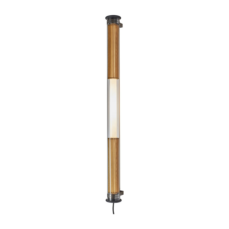 LED Flush Mounted Sconce, Clear/Gold