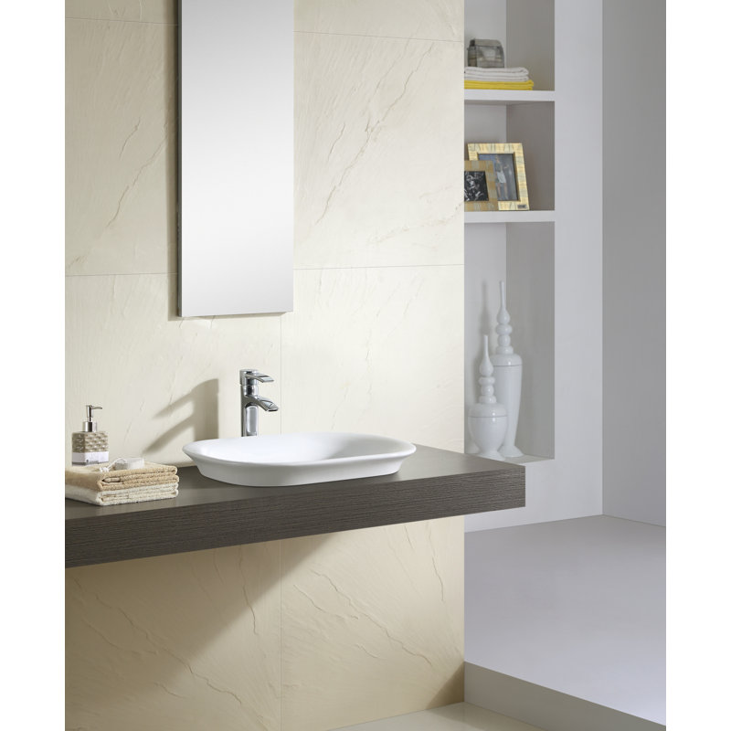 Ceramic Rectangular Vessel Bathroom Sink