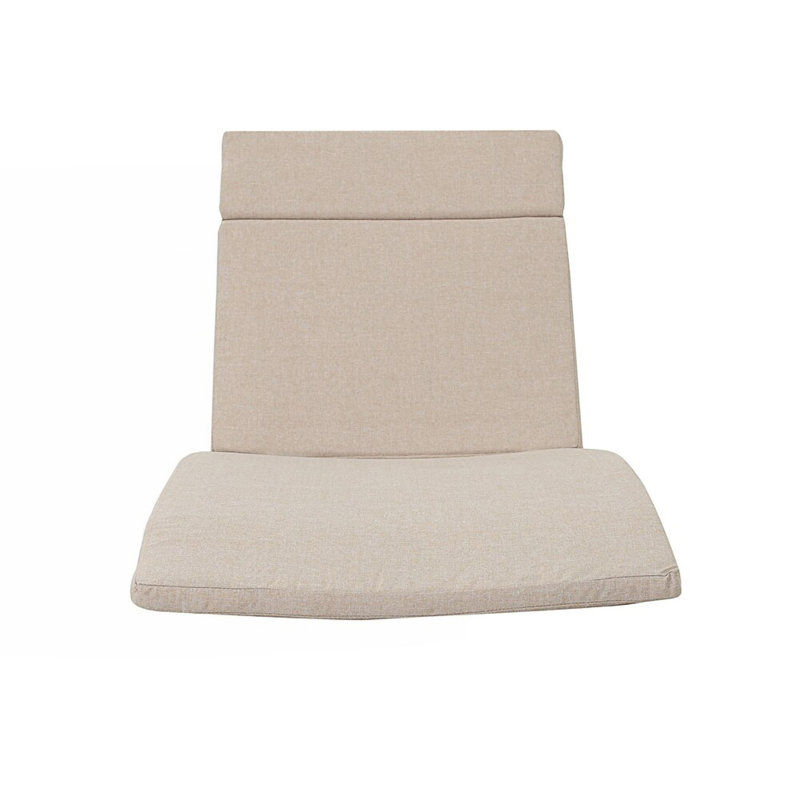 2Pcs Outdoor Chaise Lounge Cushion Set, 2, Beige