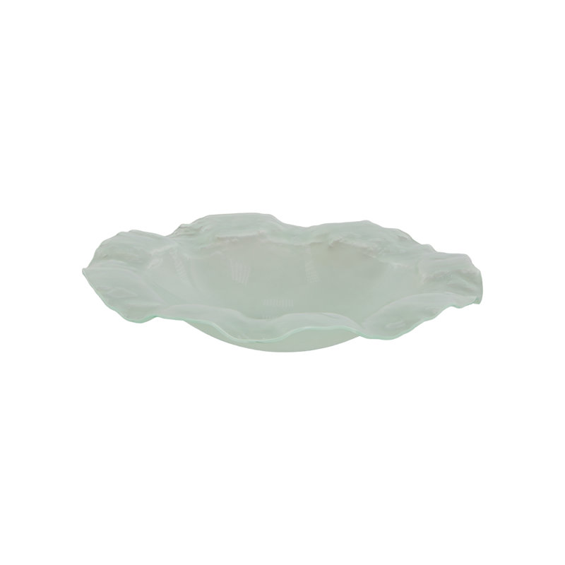Bednar Frosted Glass Decorative Bowl on Stand, Medium