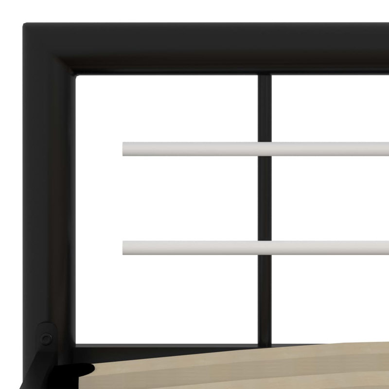 Andelina Metal Bed, black and white, European Kingsize (160 x 200cm)