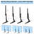 Aivis Black Adjustability Multi Screen Desktop Mount for Greater Than 50" with Shelving, Holds up to 50 kg.