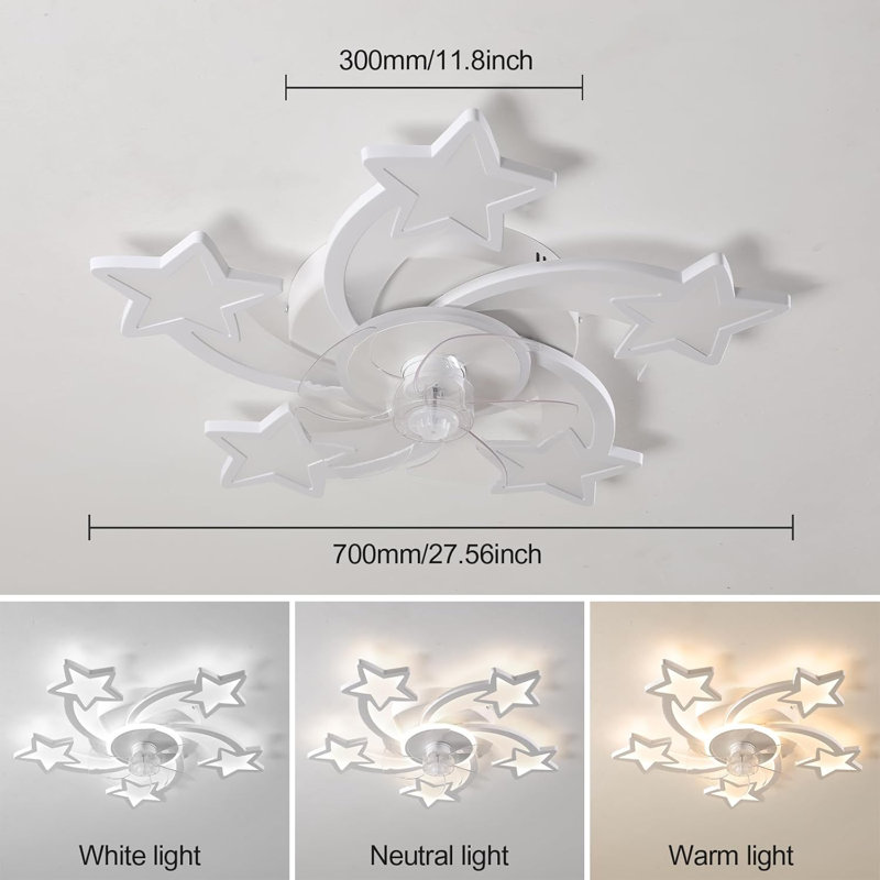 Modern Star Ceiling Light With Fan