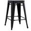 Tabourets de bar en métal vieilli l 16,5 po x P 16,5 po x H 24 po Industrial Loft