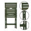 Ensemble de 4 chaises de patio d'extérieur pliables Nayden, en polypropylène résistant aux intempéries, vert-1566842680