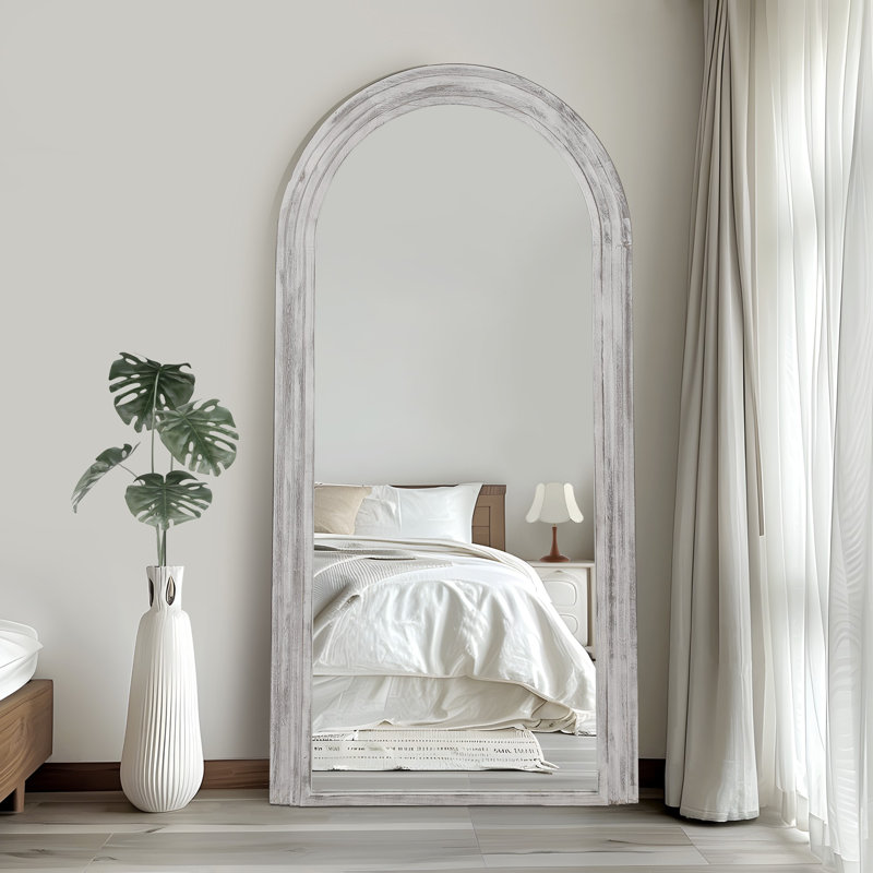 Miroir mural Arch, Blanc patiné