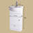 Eustice Small White Ceramic Bathroom Vanity Cabinet Sink with Faucet and Drain-1709570318