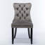 Chaise rembourrée capitonnée en velours de bois massif-1128177158-1128177179