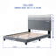 Lit plateforme tapissier en lin-1358520-1358521