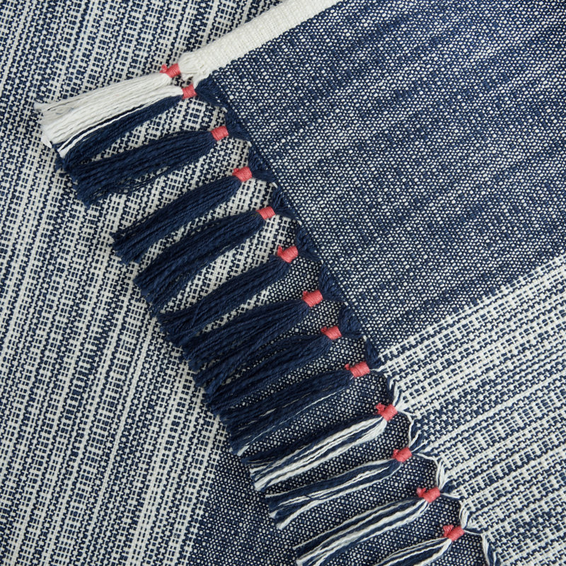 Ensemble de napperons en coton 4 pièces Kallie Indigo