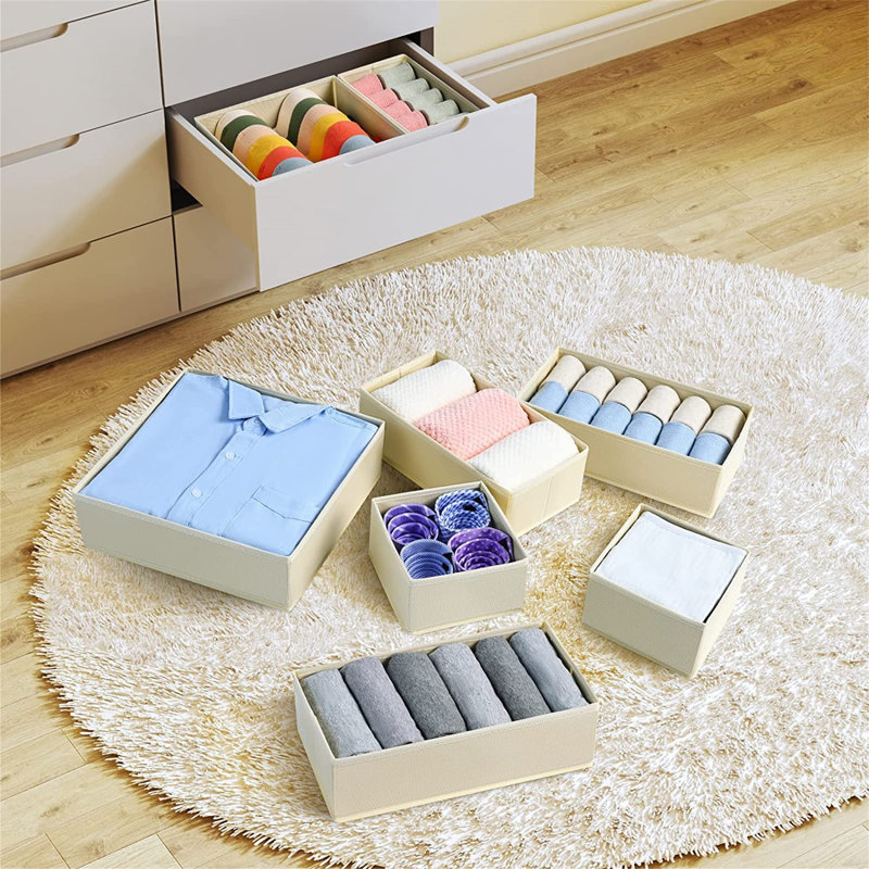 Mileena Multi-Purpose Drawer Organizers, Beige