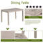 Ensemble de table de salle à manger en bois 5 pièces, ensemble de table de cuisine avec table rectangulaire et 4 chaises rembourrées