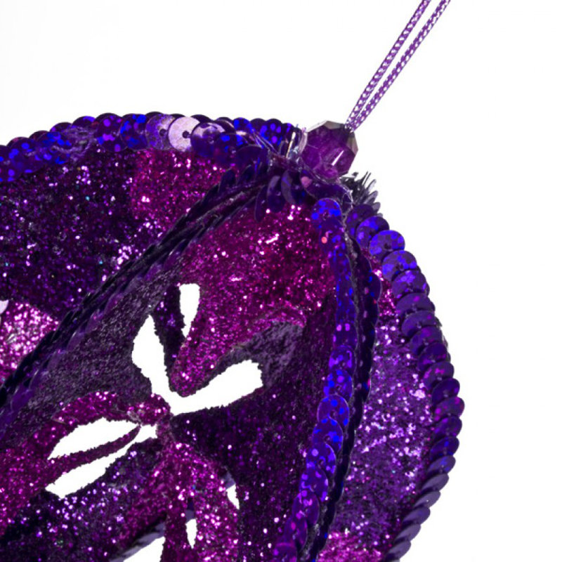 10cm Bauble, Purple / Fuchsia