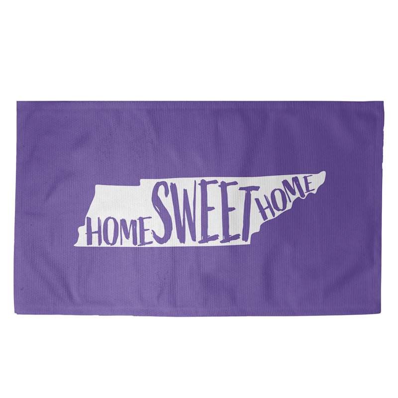 Tapis mauve Tennessee Home Sweet Home, Rectangle 2 pi x 3 pi