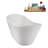 67" Streamline Soaking Freestanding Tub and Tray With Internal Drain-112235322