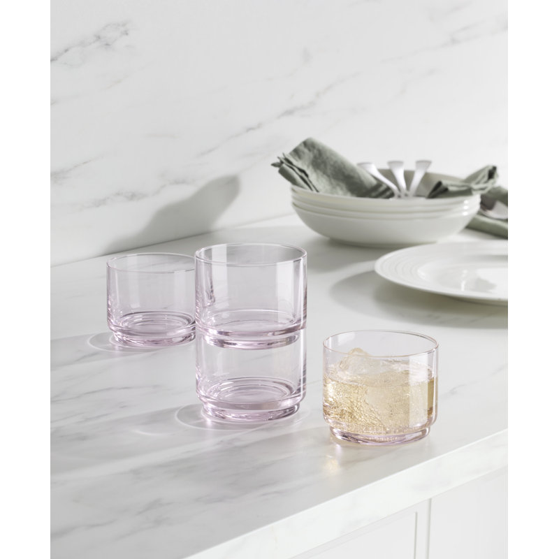 Ensemble de 4 glacières empilables Lenox Tuscany, 9 oz, Rosé