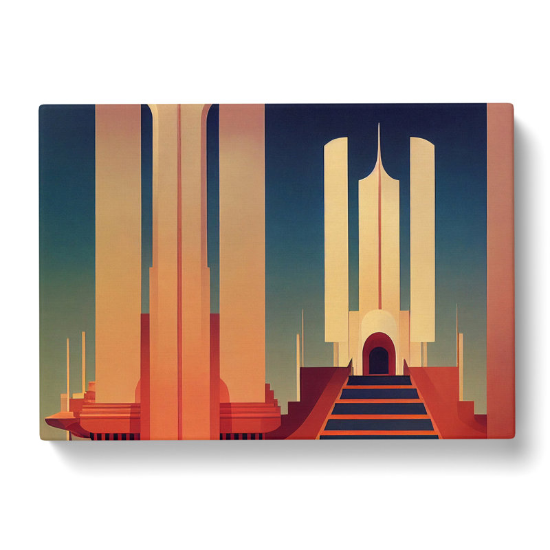 Deco Architecture Vol.3 - Wrapped Canvas, 35cm H x 50cm W x 3cm D