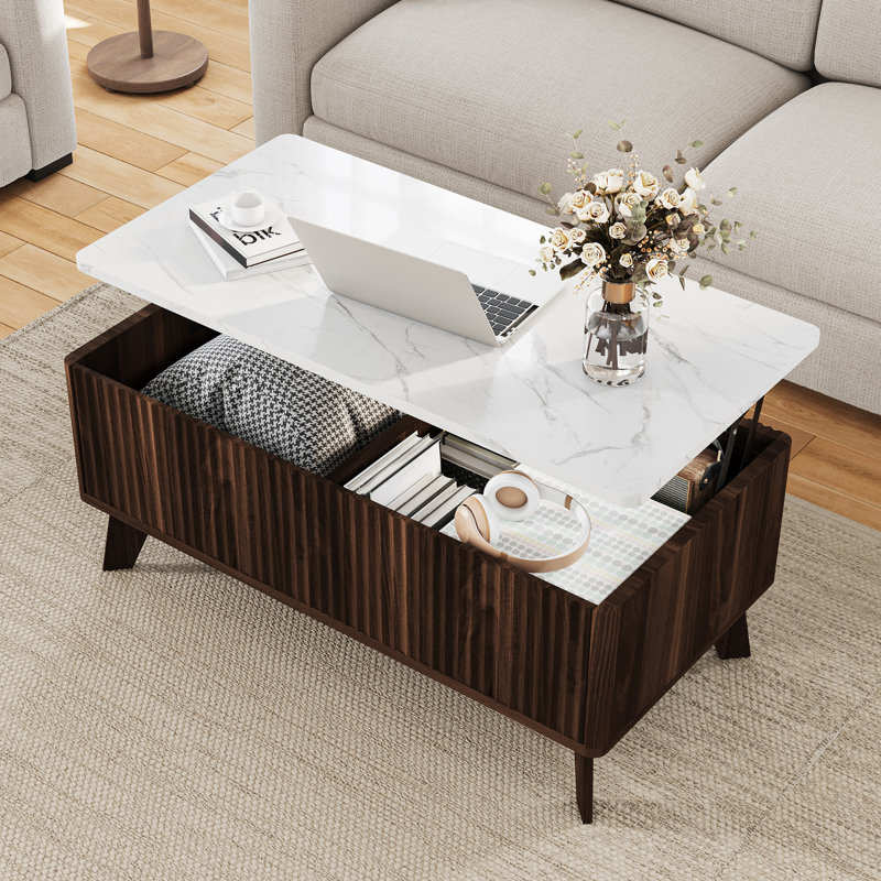 Coffee Table with Storage, Brown