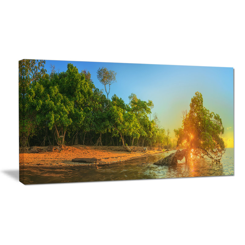 Beautiful Thailand Tropical Beach Landscape Canvas Print, 32x16