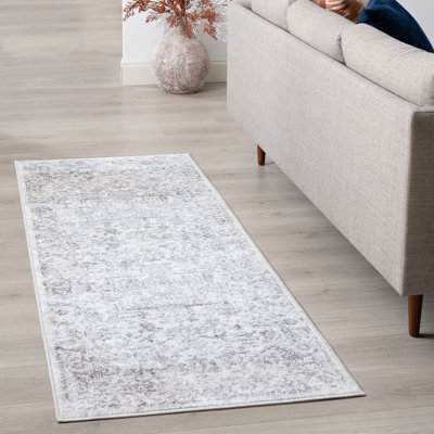 Tapis oriental gris / blanc Ruben