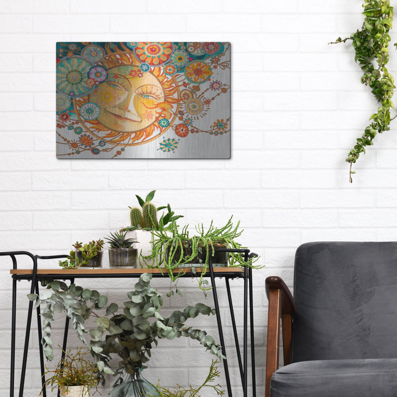 «The Blissful Alignment» par David Galchutt, art mural en métal, H 12 po x l 16 po