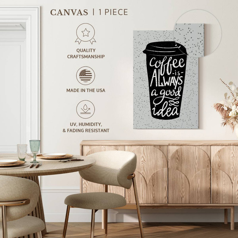 Yarlin Good Ideas And Coffee, 24" H x 16" W