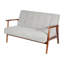 Solid Wooden Frame Loveseat Upholstered Sofa 