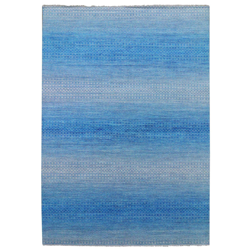 Riddhi One-of-a-Kind Rectangle 10'0" X 14'3" New Age Area Rug in Blue