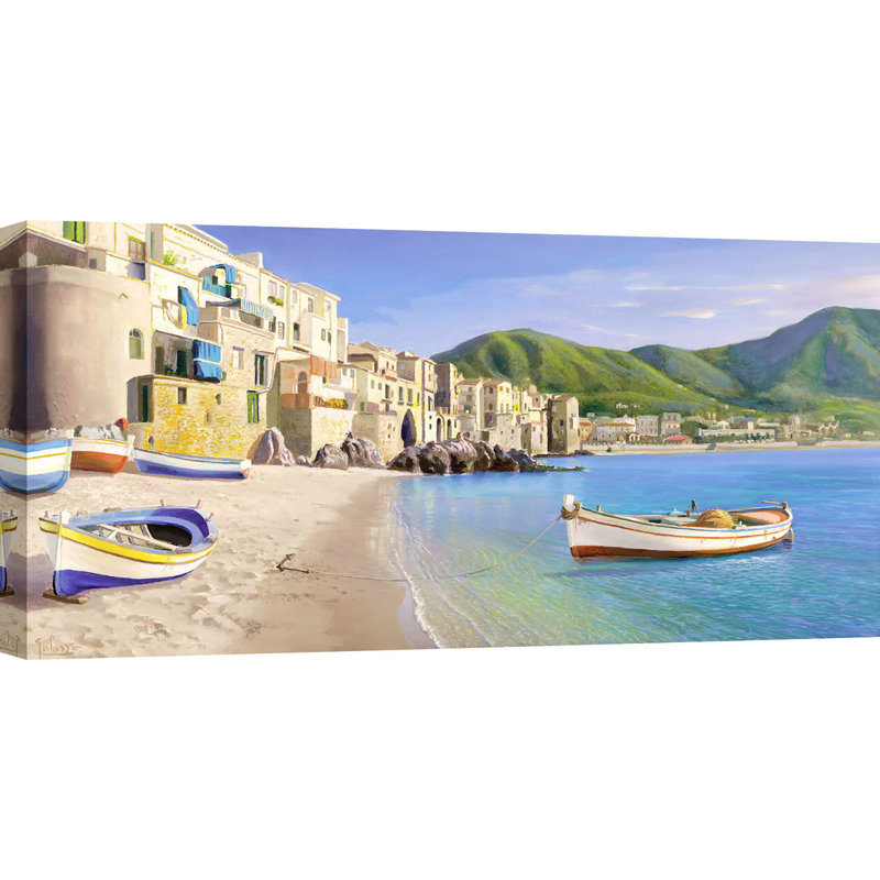 Cefalù by Adriano Galasso - Wrapped Canvas Print, 35 cm H x 70 cm W