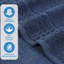  Ensemble de draps de bain en coton Zero-Twist - texture gaufrée nid d'abeille - séchage rapide-106558393