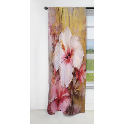 Rideau occultant floral Gadsden - Hibiscus - 1 panneau