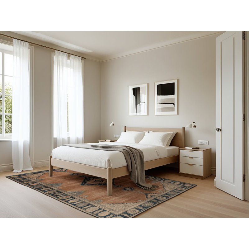 Tapis brun lavable à la machine, Rectangle 5 pi x 7 pi