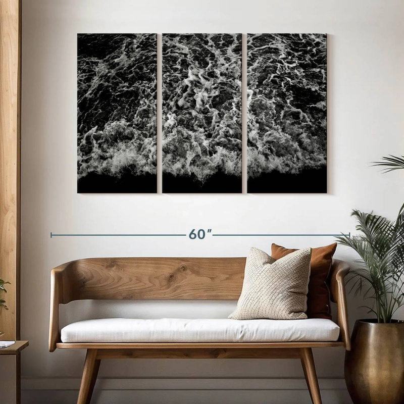 Gillard Dark Ocean Waves, 32" H x 50" W