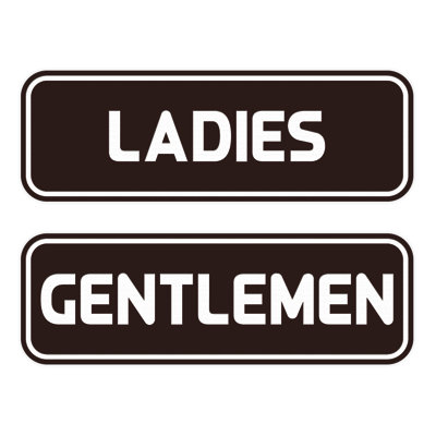 Ensemble d'enseigne standard pour dames Gentlemen - noir / or petit 2 po x 6 po