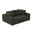 Canapé 102,4 po 102 po 4 places en velours côtelé rembourré avec support stable de 1000 lb et coussins multiples-1470401855