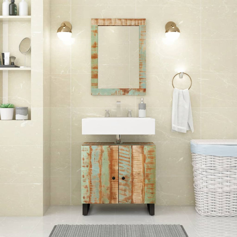 Scottsboro Rectangle Wall Mirror, Green/Brown