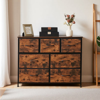 Dresser For Bedroom 7 Storage Spaces, Assembled Wardrobe Lockers, Bedroom Furniture Lockers