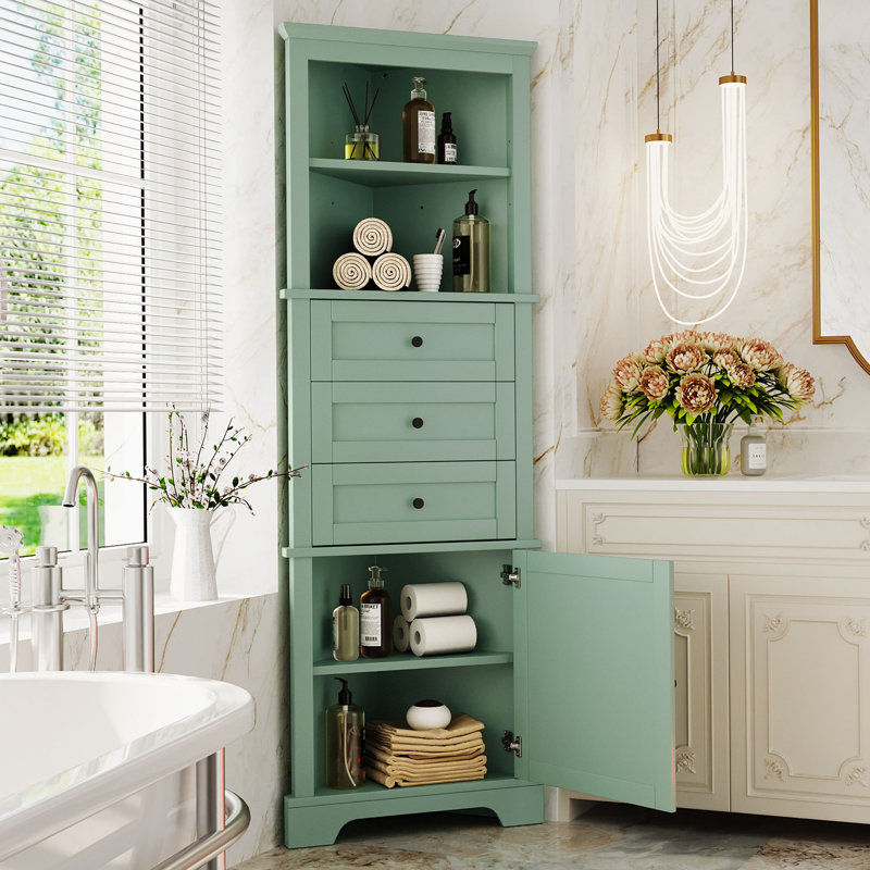 Sherry 68.9'' Freestanding Bathroom Cabinet, Green