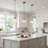 1-light Striped Glass Single Pendant