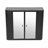Black Wall-Mounted Bathroom Cabinet With Mirror, 2 Mirrored Doors & Open Shelf, Farmhouse Metal Frame Storage Cabinet With Open Compartment For Vanity, Toilet & Over-The-Sink-332416872