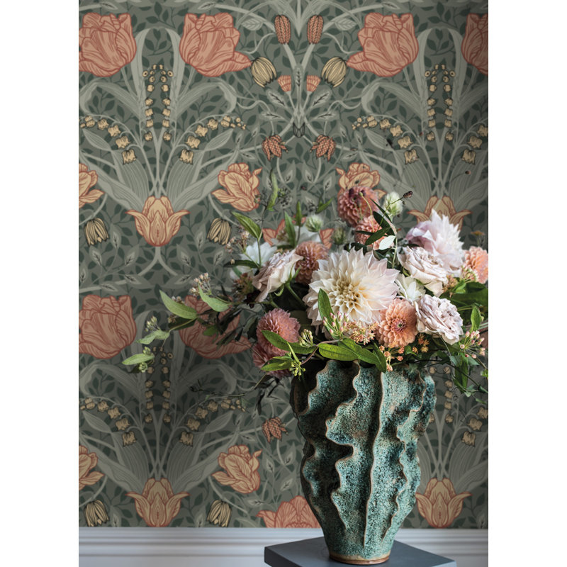 Rouleau de fleurs Orelia, Sauge, L 33 po x l 20,5 po