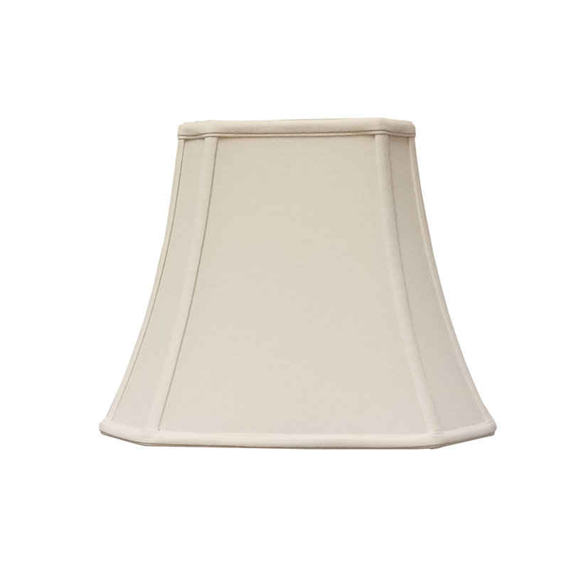 Abat-jour cloche en soie / shantung (araignée), Lin coquille d'œuf, H 13 po x l 16 po x P 16 po
