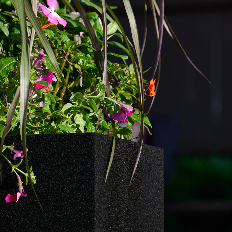 Milan Polymer Planter Box, Black Granite