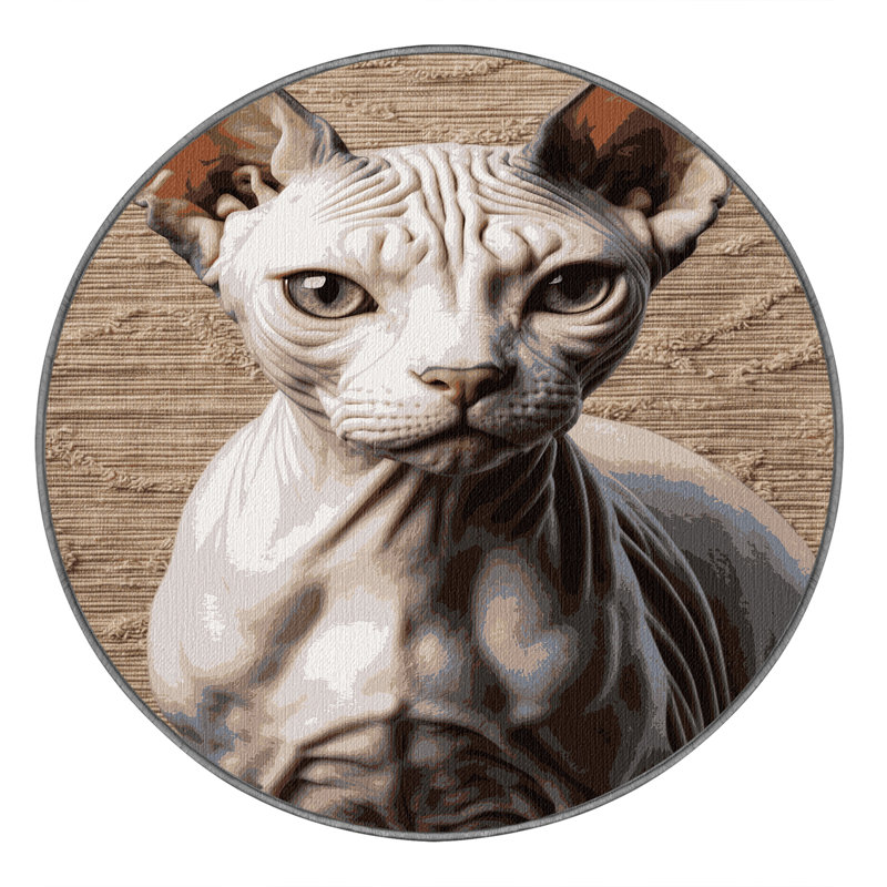  Tapis lavable Sphynx Cats, Carré 4 pi