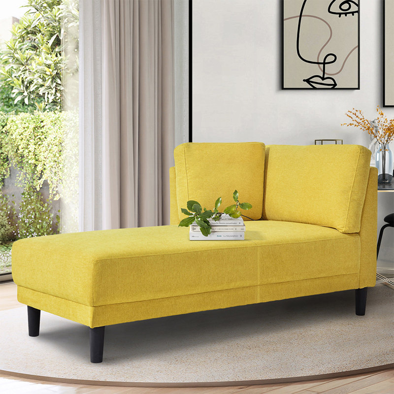 Flâneuse rembourrée, 100 % polyester jaune