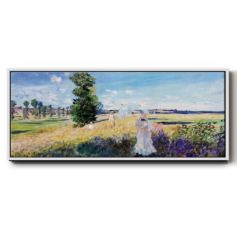 La Promenade, Argenteuil, 1875 - toile encadrée, H 20 po x l 50 po