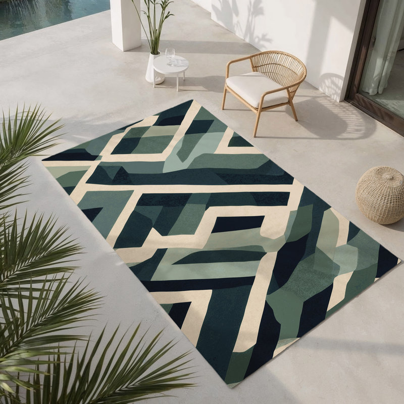 Tapis intérieur et extérieur Tranquil Glow, Rectangle 1 pi 6 po x 2 pi 6 po
