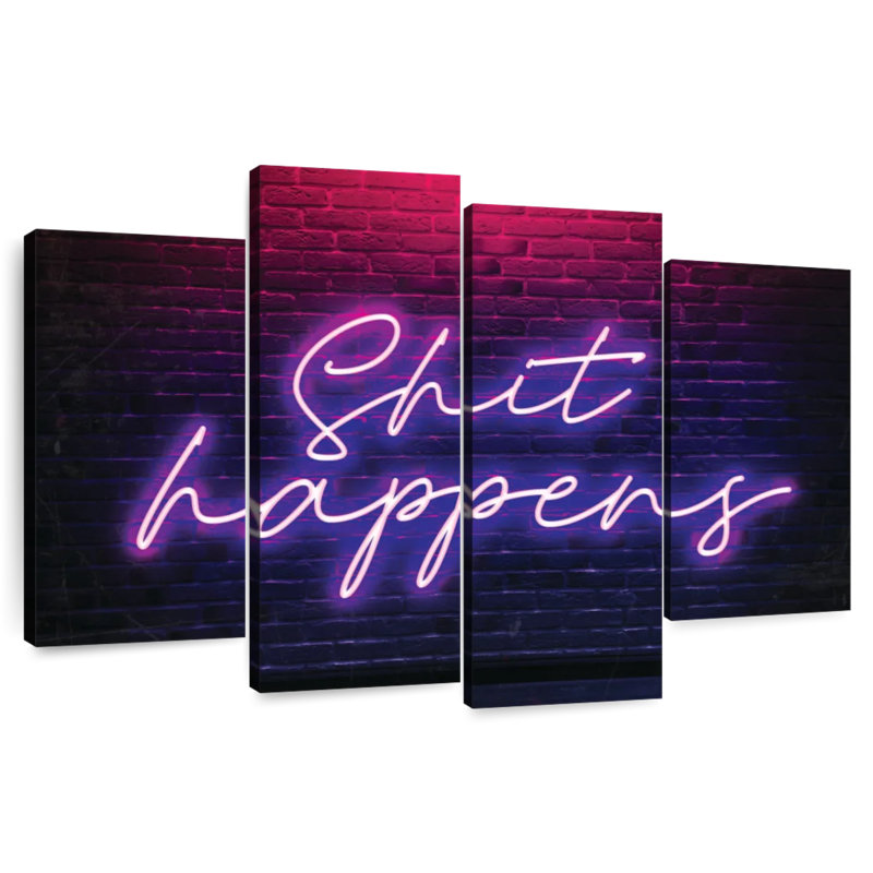 Shit Happens Neon, H 14 po x l 24 po
