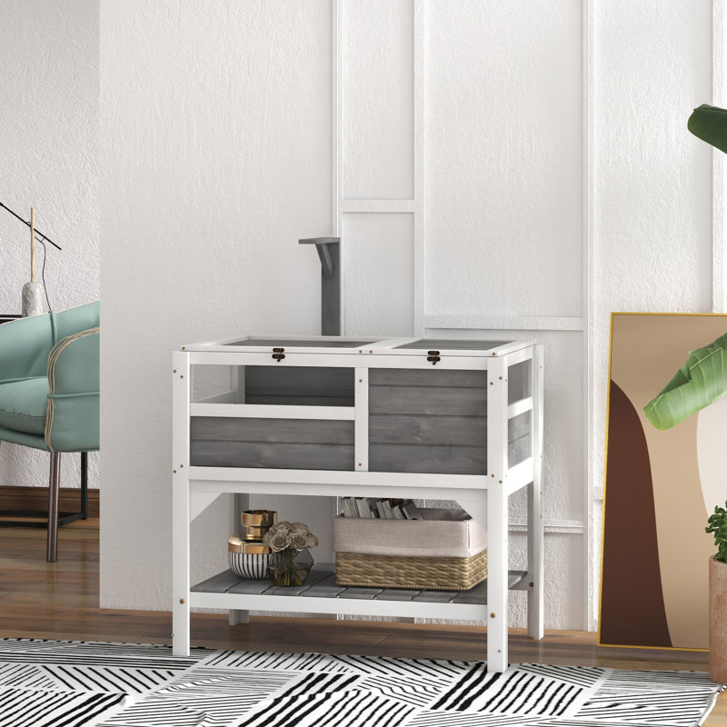Tortoise Habitat With Shelf Storage, Tortoise Enclosure With Weather Protection, Tortoise Gift Accessory, Reptile Enclosure With Tray, Light Support Frame