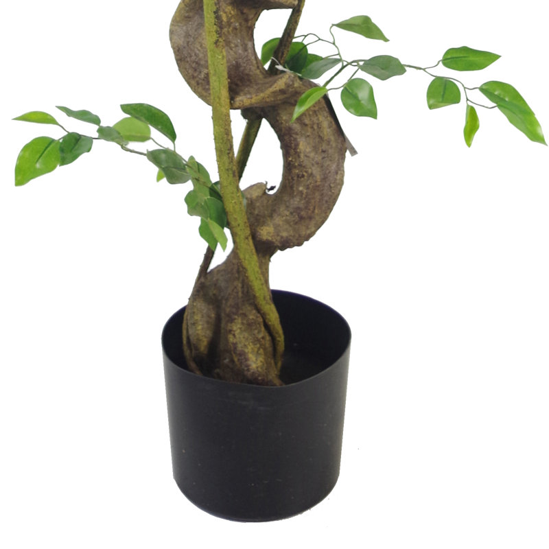 Faux Ficus Tree, Gold, 120cm H x 40cm W x 40cm D
